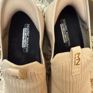 Skechers Taupe Slip-On Sneakers